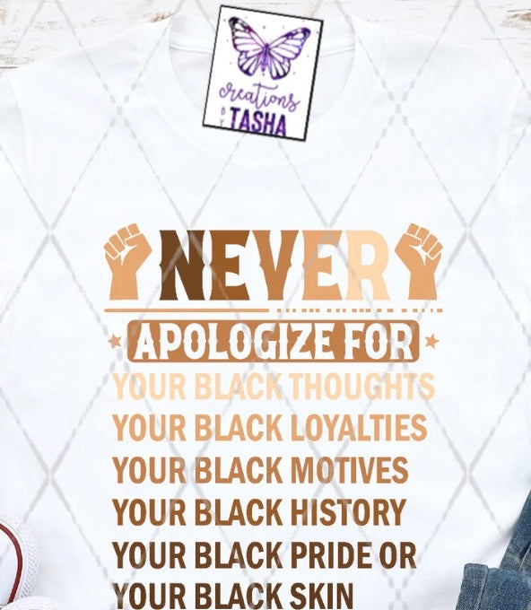 Never Apologize for